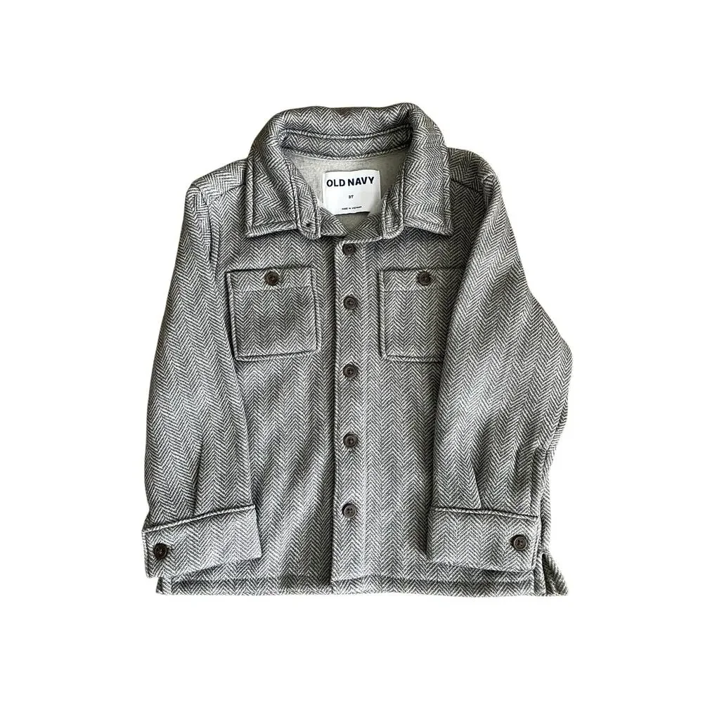 Old Navy 3T Button Down Chevron Top #0307